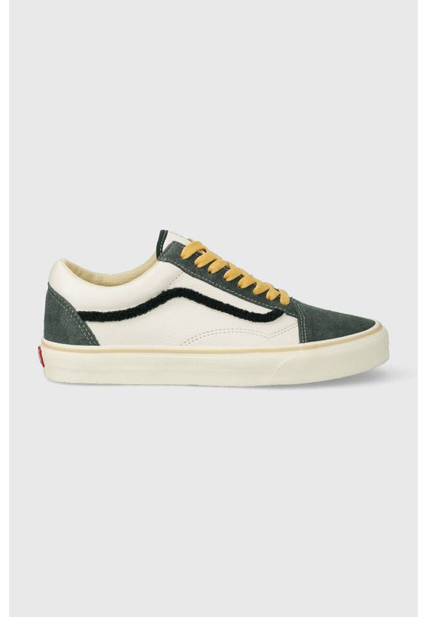 Vans tenisówki Old Skool męskie kolor szary VN000D3HYDX1. Nosek buta: okrągły. Zapięcie: sznurówki. Kolor: zielony. Materiał: guma. Szerokość cholewki: normalna. Styl: klasyczny