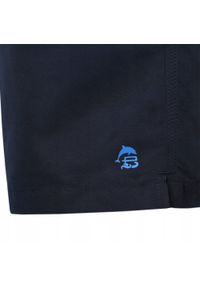 Męskie Spodenki Plażowe do Pływania (Kąpielówki) - Pako Jeans - Granatowe. Kolor: niebieski. Materiał: poliester #5