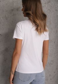 Renee - Biały T-shirt z Bawełny z Okrągłym Dekoltem Nedima. Okazja: na co dzień. Kolor: biały. Materiał: bawełna. Styl: casual, klasyczny #4