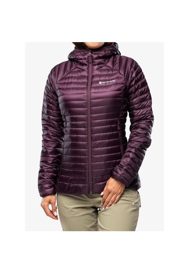 Kurtka puchowa damska Montane Anti-Freeze Lite Hoodie. Kolor: fioletowy. Materiał: puch