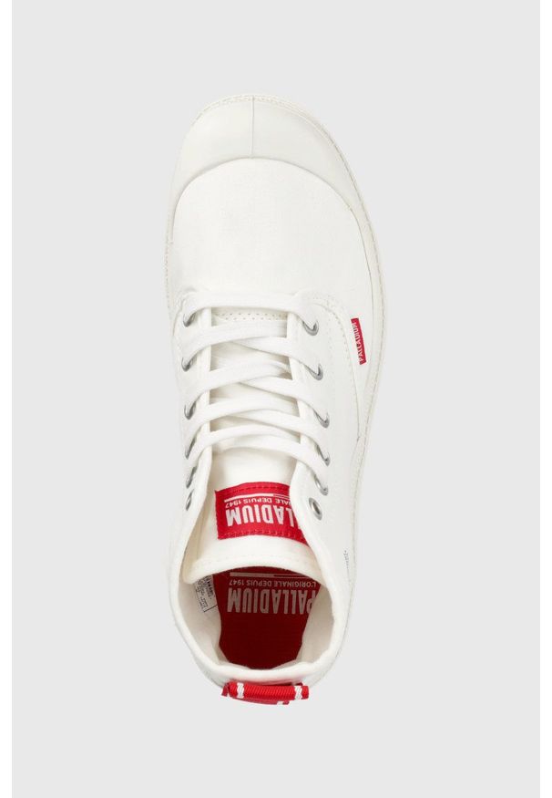 Palladium trampki Pampa Hi Dare kolor biały. Nosek buta: okrągły. Zapięcie: sznurówki. Kolor: biały. Materiał: guma