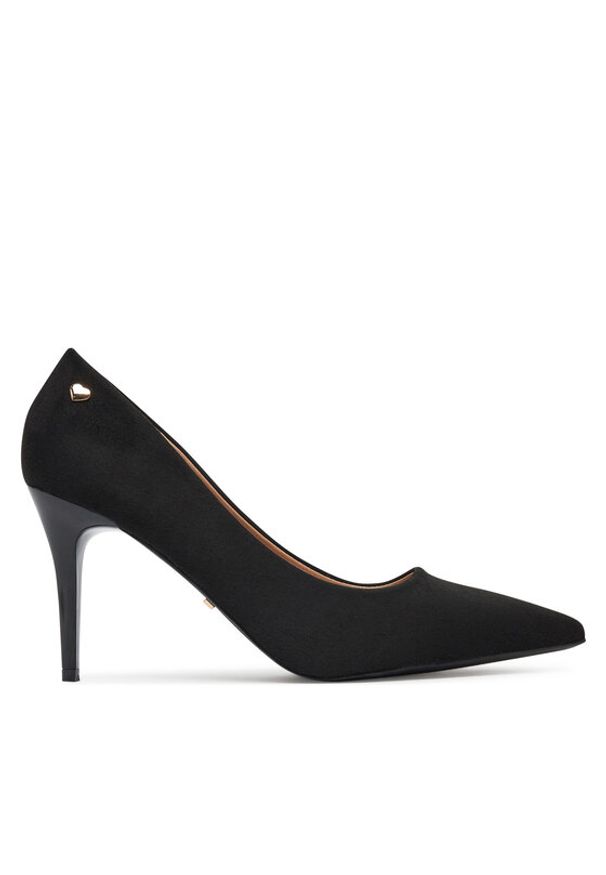 DeeZee Szpilki EZ-23-1B Czarny. Kolor: czarny. Materiał: materiał. Obcas: na szpilce