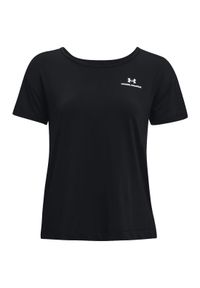 Koszulka sportowa damska Under Armour Rush Energy. Kolor: czarny, biały, wielokolorowy, niebieski. Długość rękawa: krótki rękaw. Długość: krótkie. Sport: taniec, joga i pilates