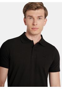 Pako Lorente - PAKO LORENTE - T-shirt polo w czarnym kolorze. Typ kołnierza: polo. Kolor: biały, czarny, różowy. Materiał: bawełna, elastan #7