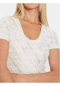 Guess Sukienka dzianinowa Paige W4YK28 Z3FN0 Écru Slim Fit. Materiał: wiskoza #5