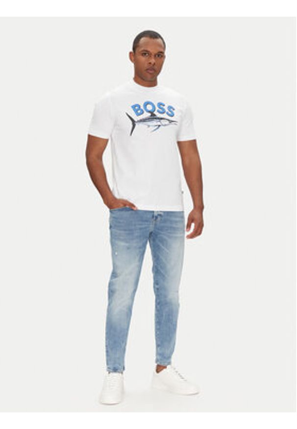 BOSS Jeansy Onyx 50537817 Niebieski Tapered Fit. Kolor: niebieski