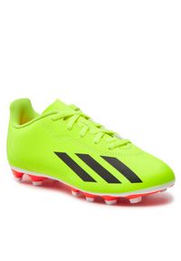 Adidas - adidas Buty X Crazyfast Club Flexible Ground IF0717 Żółty. Kolor: żółty. Materiał: skóra