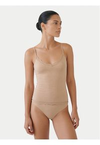 YSABEL MORA - Ysabel Mora Podkoszulek 19459 Beżowy jasny Slim Fit. Kolor: beżowy. Materiał: wiskoza #1