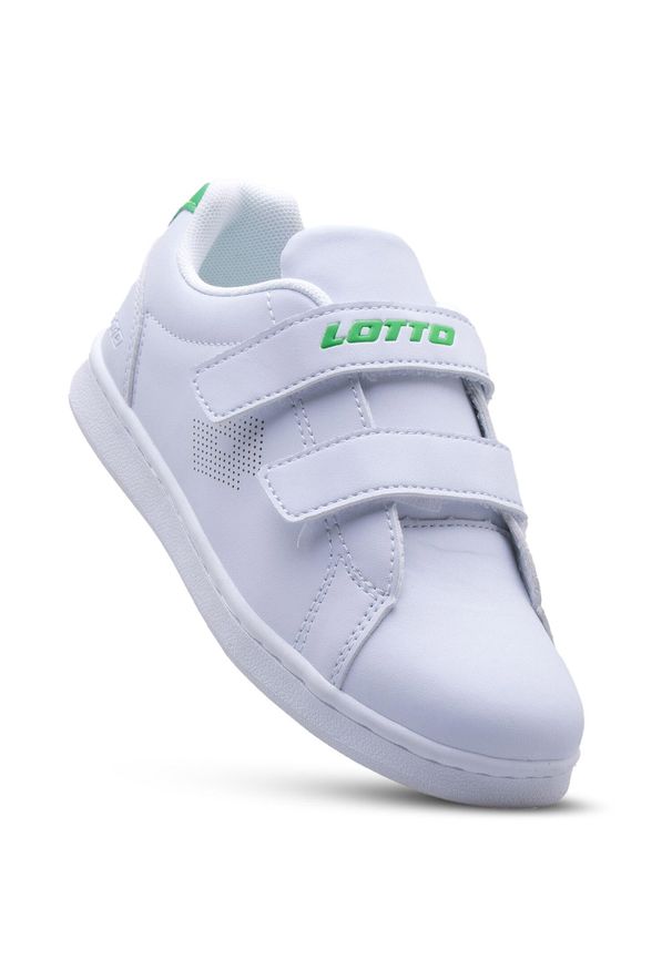 Buty sportowe dziecięce LOTTO BURGAS sneakersy. Kolor: biały, zielony, wielokolorowy