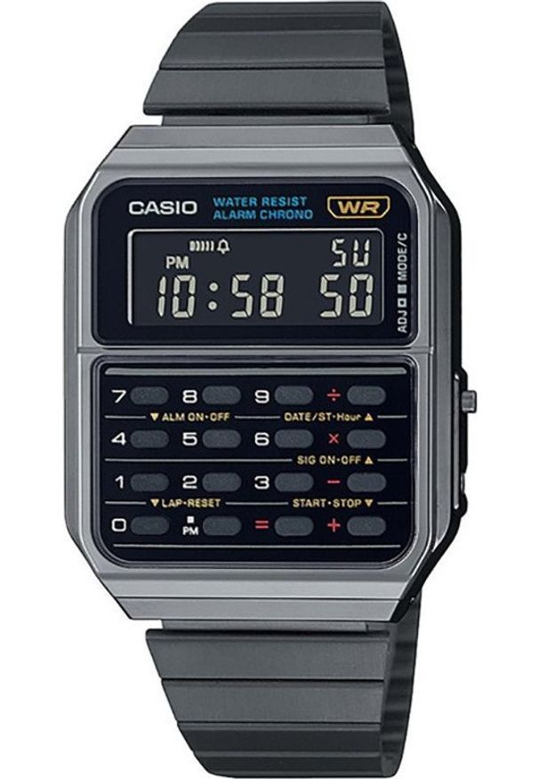 Zegarek Casio Zegarek męski Casio CA-500WEGG-1BEF czarny. Kolor: czarny