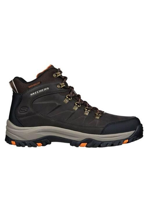 skechers - Buty trekkingowe męskie Skechers Relment Daggett. Wysokość cholewki: za kostkę. Zapięcie: sznurówki. Kolor: czarny, wielokolorowy. Materiał: materiał, syntetyk, guma. Szerokość cholewki: normalna. Model: Skechers Sport. Sport: turystyka piesza