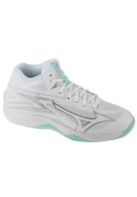 Mizuno - Buty do siatkówki damskie, Thunder Blade Z Mid. Kolor: biały. Sport: siatkówka