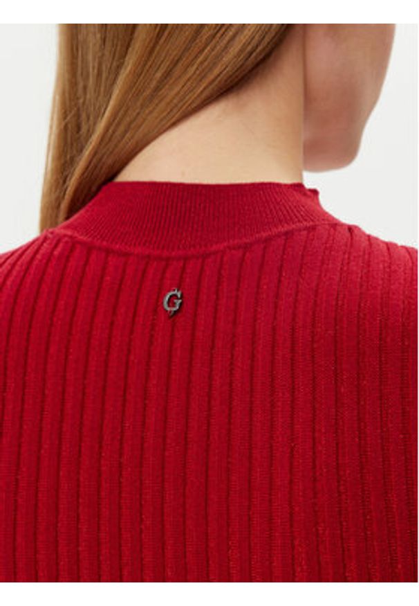 Guess Sweter W5RR15 Z2Y50 Czerwony Regular Fit. Kolor: czerwony. Materiał: wiskoza, syntetyk