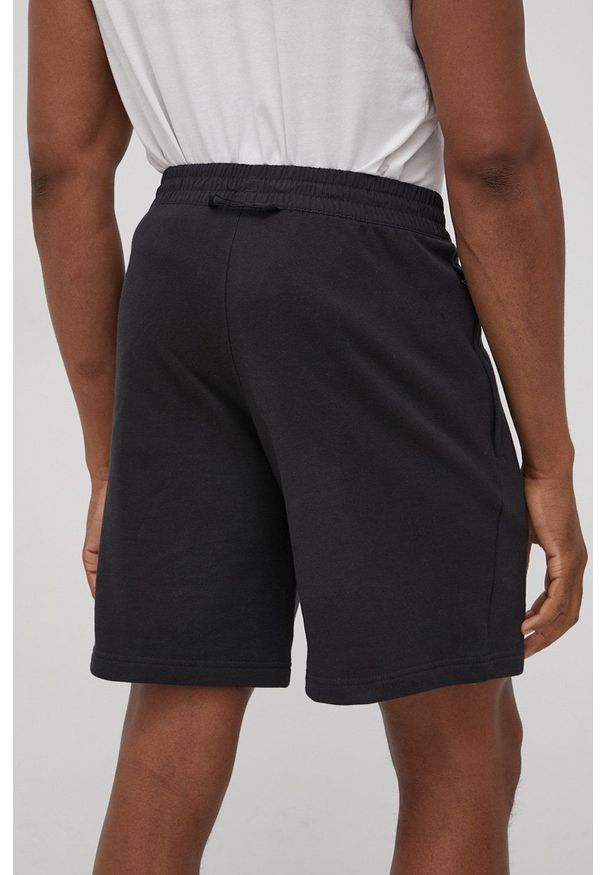 adidas Originals Szorty męskie kolor czarny. Okazja: na co dzień. Kolor: czarny. Materiał: materiał, bawełna. Wzór: nadruk. Styl: casual