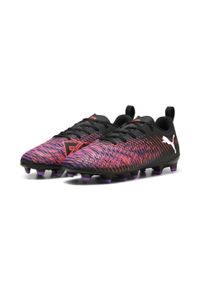 Puma - Młodzieżowe buty piłkarskie FUTURE 8 PLAY FG/AG PUMA Black White Glowing Red. Kolor: biały, czerwony, wielokolorowy, czarny. Sport: piłka nożna