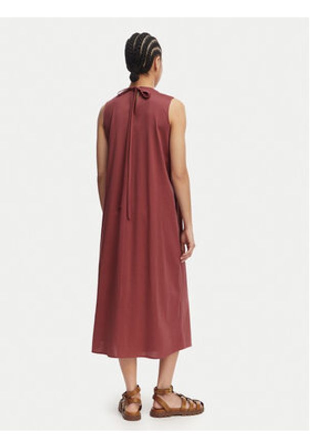 Weekend Max Mara Sukienka codzienna Ricordo 2615621022 Bordowy Regular Fit. Okazja: na co dzień. Kolor: czerwony. Materiał: bawełna. Typ sukienki: proste. Styl: casual