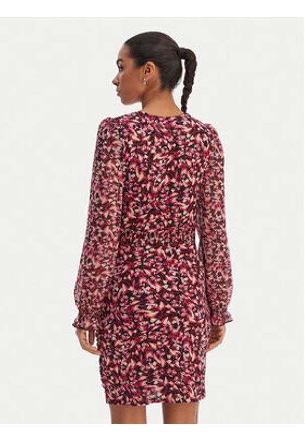 Morgan Sukienka codzienna 261-RIBLOO Różowy Slim Fit. Okazja: na co dzień. Kolor: różowy. Materiał: syntetyk. Typ sukienki: proste. Styl: casual