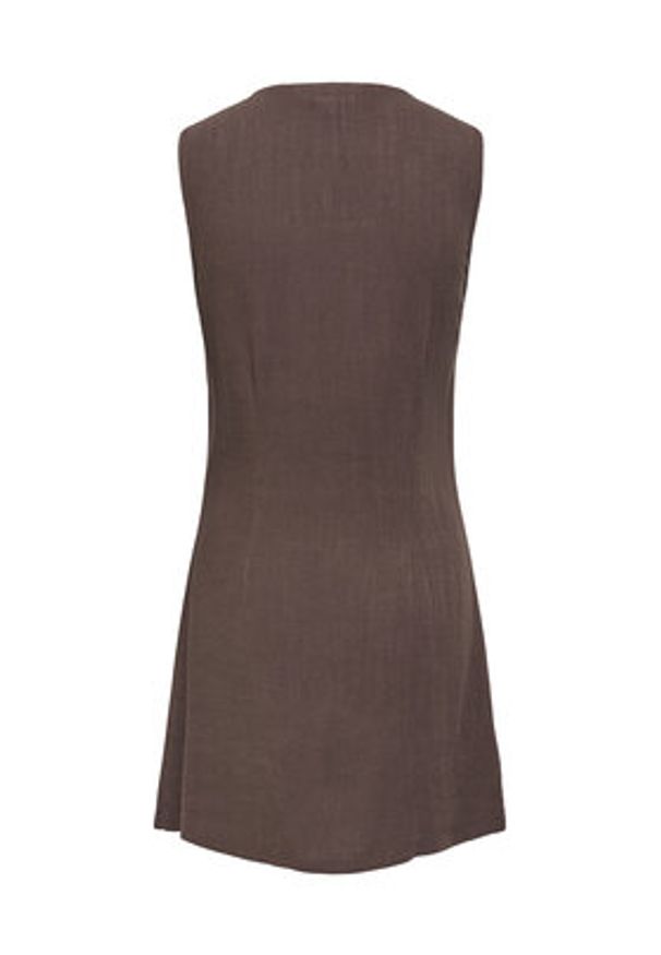 only - ONLY Sukienka codzienna Siesta 15357797 Brązowy ciemny Regular Fit. Okazja: na co dzień. Kolor: brązowy. Materiał: wiskoza. Typ sukienki: proste. Styl: casual