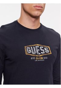 Guess Longsleeve M4RI34 J1314 Granatowy Slim Fit. Kolor: niebieski. Materiał: bawełna. Długość rękawa: długi rękaw #2