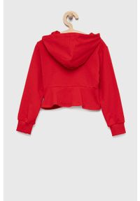 BIRBA&TRYBEYOND - Birba&Trybeyond bluza dziecięca kolor czerwony z kapturem z nadrukiem. Typ kołnierza: kaptur. Kolor: czerwony. Wzór: nadruk