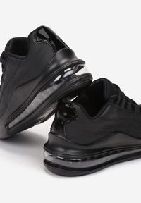 Born2be - Czarne Matowe Sneakersy Pardia. Kolor: czarny. Materiał: materiał. Szerokość cholewki: normalna. Wzór: jednolity