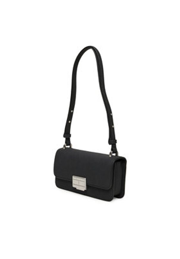 Tommy Jeans Torebka Tjw Crush Crossover AW0AW17529 Czarny. Kolor: czarny. Materiał: skórzane