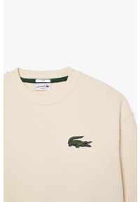 Lacoste bluza bawełniana męska kolor beżowy z aplikacją. Kolor: beżowy. Materiał: bawełna. Wzór: aplikacja #3