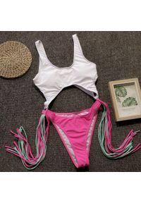 Intica - Strój kąpielowy z wycięciami i frędzlami na plażę i basen Helfriede. Kolor: wielokolorowy. Materiał: tkanina, materiał