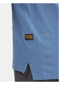 G-Star RAW - G-Star Raw T-Shirt Nifous D24449-336 Błękitny Regular Fit. Kolor: niebieski. Materiał: bawełna #3