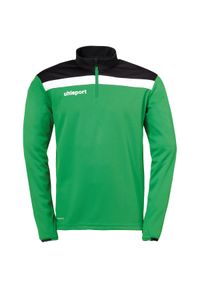 UHLSPORT - Bluza piłkarska męska Uhlsport Offense 23 1/4 zip. Kolor: czarny, zielony, wielokolorowy. Sport: piłka nożna