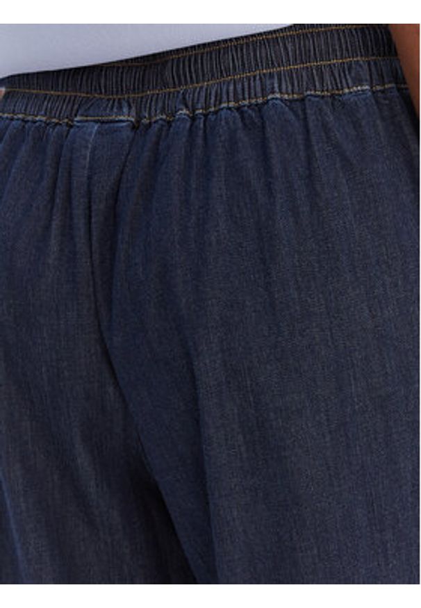 Marella Jeansy Fingere 2615181091 Granatowy Wide Leg. Kolor: niebieski