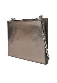 Calvin Klein Torebka Ck Night Square Crossbody_Shiny K60K612793 Srebrny. Kolor: srebrny. Materiał: skórzane