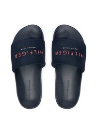 TOMMY HILFIGER - Tommy Hilfiger Klapki Hilifger Neoprene Pool Slide FM0FM05898 Granatowy. Kolor: niebieski. Materiał: materiał #3