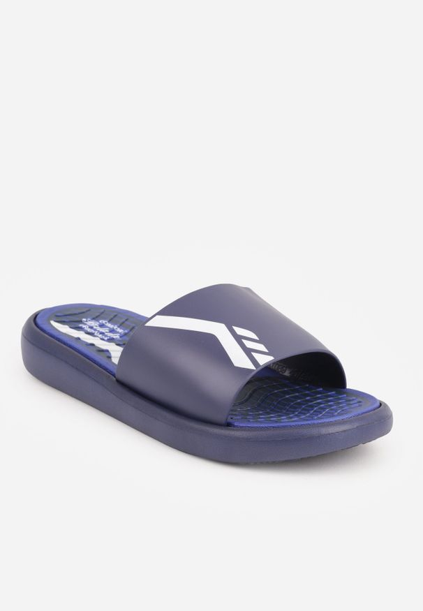 Born2be - Granatowe Sportowe Klapki Piankowe na Basen lub Plażę Daevo. Okazja: na plażę. Kolor: niebieski. Materiał: dresówka. Sezon: lato. Styl: sportowy
