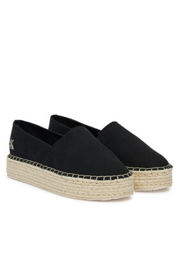 Calvin Klein Jeans Espadryle Flatform Esdparille Mg/Hdw YW0YW01737 Czarny. Kolor: czarny. Materiał: materiał