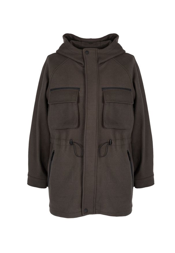 Antony Morato Parka | MMCO00703-FA100224 | Mężczyzna | Khaki. Okazja: na co dzień. Typ kołnierza: kaptur. Kolor: brązowy. Materiał: wełna, akryl, poliester. Styl: casual