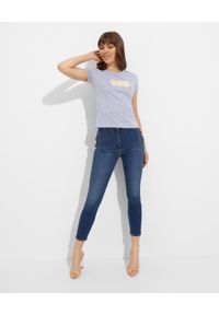 Elisabetta Franchi - ELISABETTA FRANCHI - Granatowe jeansy skinny. Stan: podwyższony. Kolor: niebieski