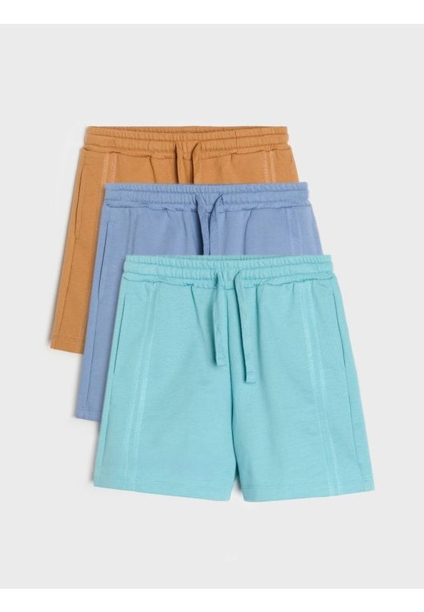 Sinsay - Bawełniane szorty 3 pack - brązowy. Kolor: brązowy. Materiał: bawełna