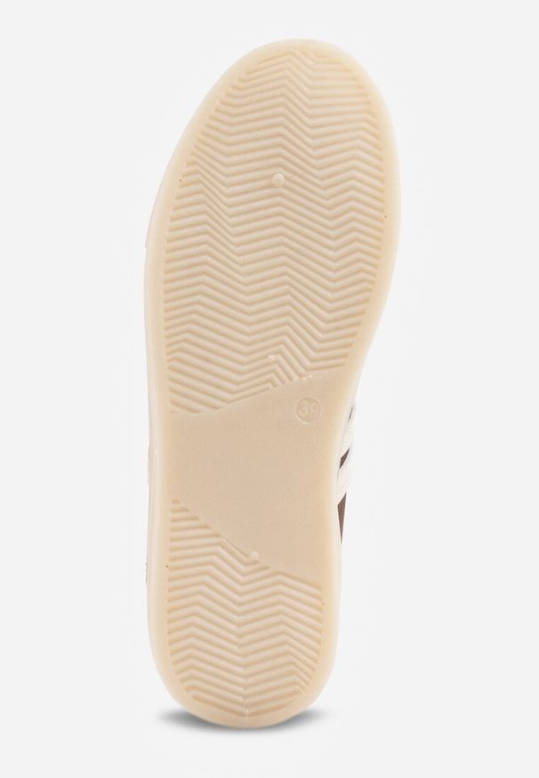 Renee - Brązowe Sneakersy w Stylu Klasycznych Tenisówek na Grubej Podeszwie Yenoinne. Kolor: brązowy