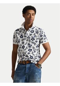Polo Ralph Lauren Polo 710B13541001 Biały Slim Fit. Typ kołnierza: polo. Kolor: biały. Materiał: bawełna #1