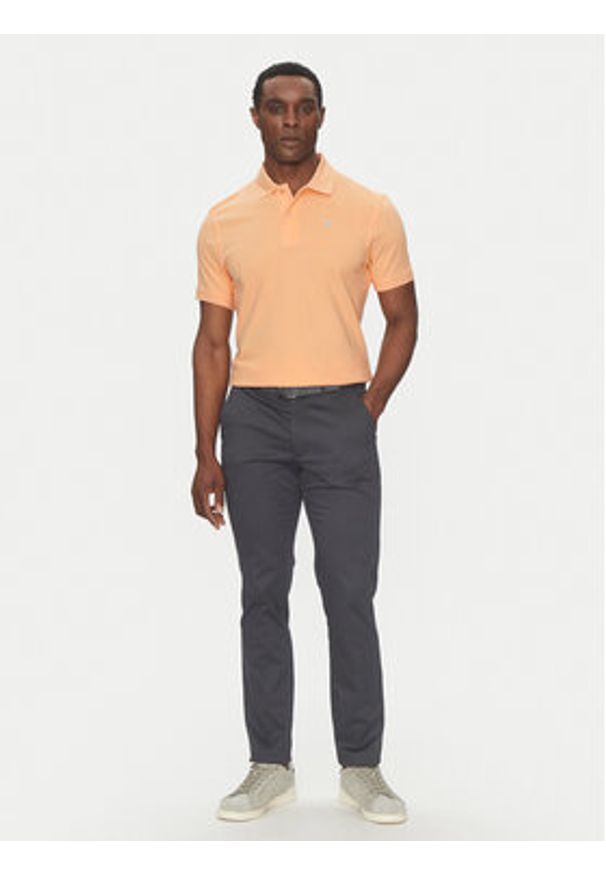 Barbour Polo Original Sports MML0358CO12 Pomarańczowy Tailored Fit. Typ kołnierza: polo. Kolor: pomarańczowy. Materiał: bawełna