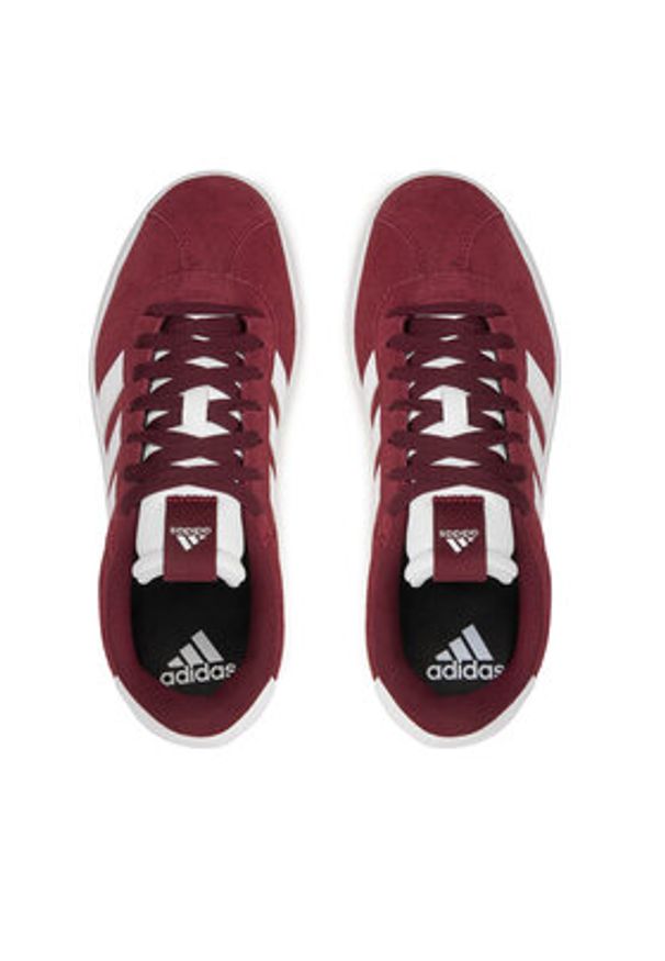 Adidas - adidas Sneakersy Vl Court 3.0 IF4457 Bordowy. Kolor: czerwony. Materiał: zamsz, skóra