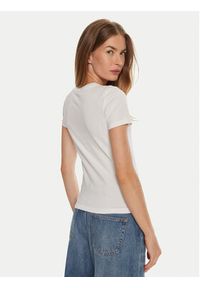 Guess Jeans T-Shirt W4YI01 J1314 Biały Slim Fit. Kolor: biały. Materiał: bawełna #5