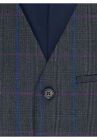 Pako Lorente - PAKO LORENTE – Ciemnoszara kamizelka męska w kratę. Okazja: na co dzień. Kolor: szary. Materiał: poliester, wiskoza. Styl: casual #7