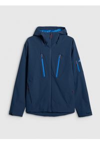 4f - 4F Kurtka przejściowa membrana 8000 męska - granatowa 3XL. Okazja: na co dzień. Kolor: niebieski. Materiał: materiał. Styl: casual #1