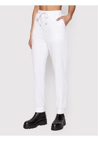 TwinSet - TWINSET Spodnie dresowe 221TP2166 Biały Regular Fit. Kolor: biały. Materiał: bawełna, dresówka