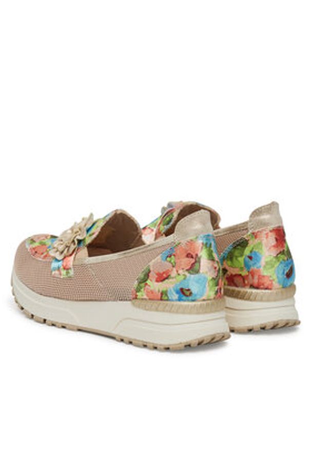 Rieker Półbuty N7460-31 Różowy. Kolor: różowy. Materiał: materiał