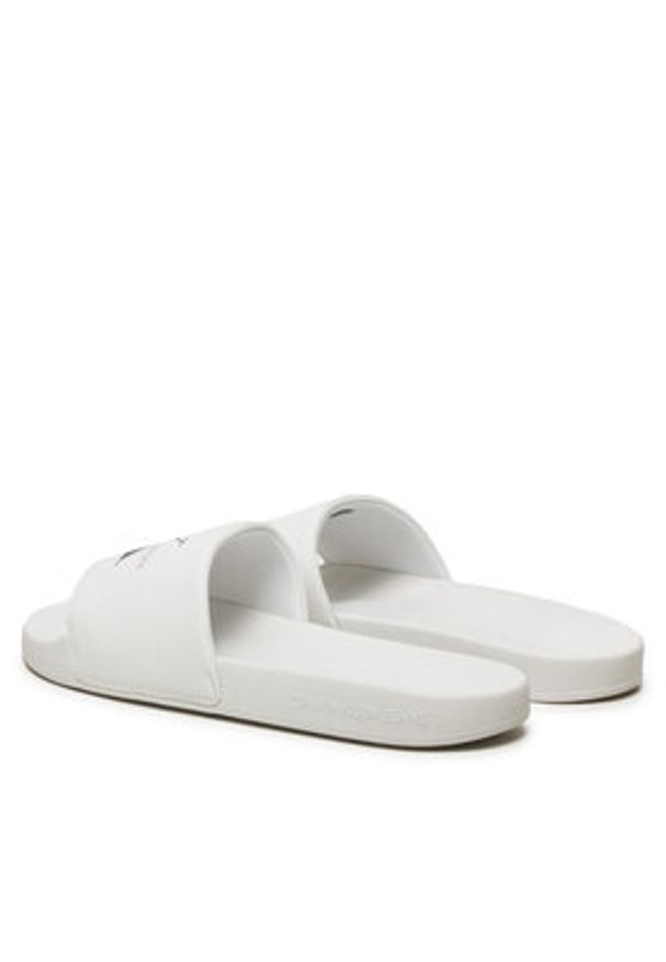 Calvin Klein Jeans Klapki YW0YW01835 Biały. Kolor: biały. Materiał: skóra