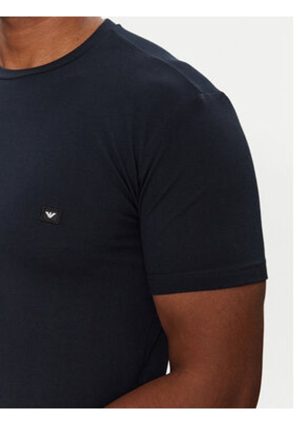 Emporio Armani Underwear T-Shirt EM000379 AF10785 UB102 Granatowy Slim Fit. Kolor: niebieski. Materiał: bawełna