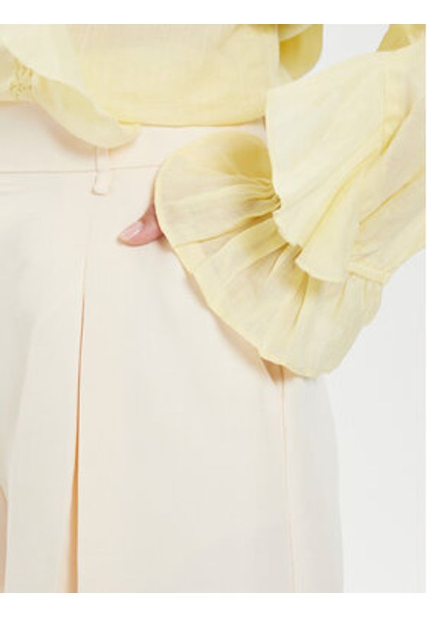 TwinSet - TWINSET Szorty materiałowe 241TT2103 Beżowy Loose Fit. Kolor: beżowy. Materiał: wiskoza